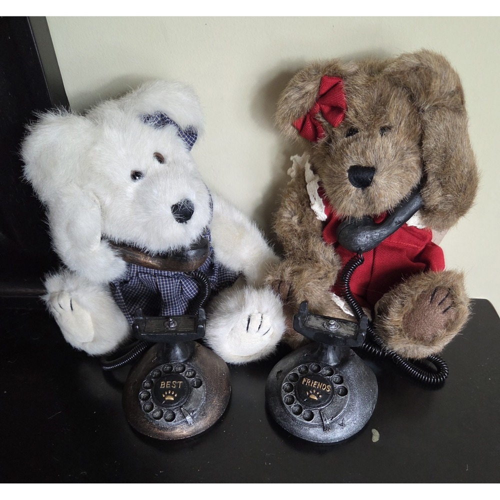 Boyd's Bears Plush Best Friends Alexandra & Belle With Telephones Style 918435